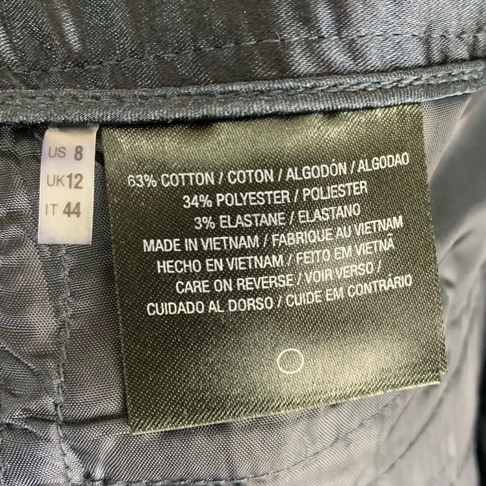 SOLD NEW Tahari Navy Blue Bootcut Terry Trousers Pant - Picture 9 of 11